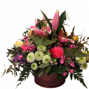 Cesta de flores Rosalía